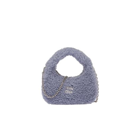 miu miu mini hobo bag|Miu Wander shearling mini hobo bag .